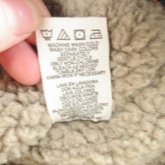 Timberland Sherpa Lined Black Denim Jacket Size M Outdoor Button Collar Jacket - Picture 8 of 13